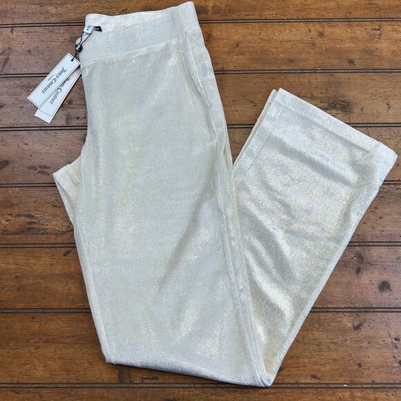Juicy Couture Straight Leg Track Pants, Metallic Gold, Large - Picture 5 of 10